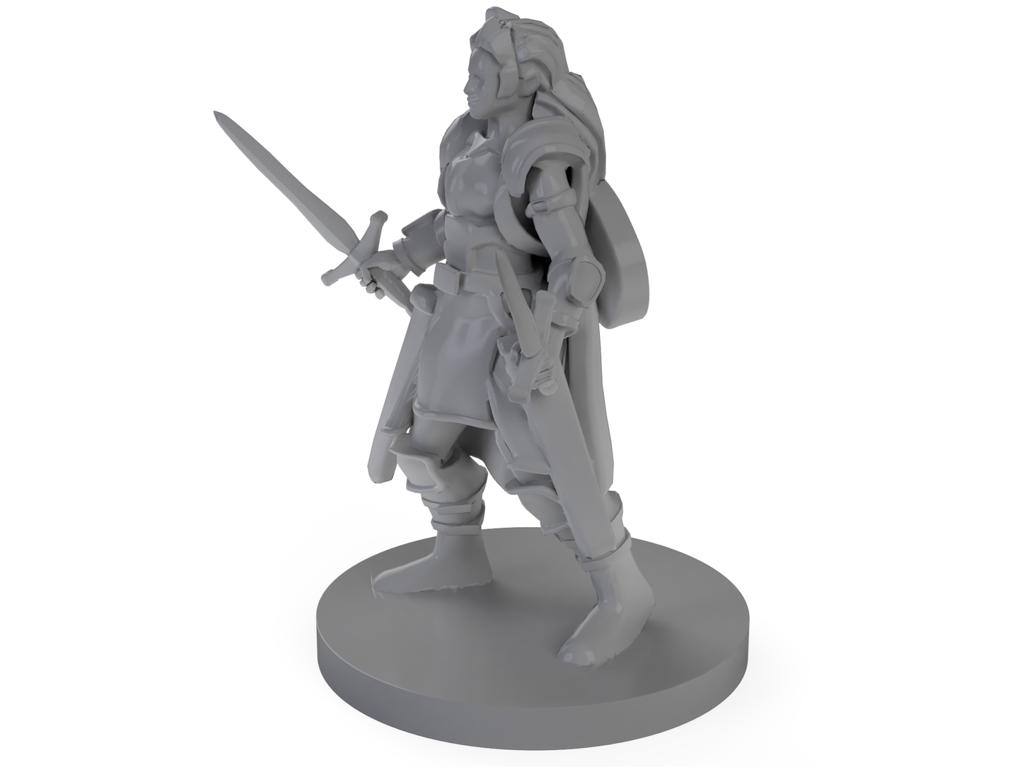 Half Elf Female Bard Paladin Tabletop DND Gaming Miniature