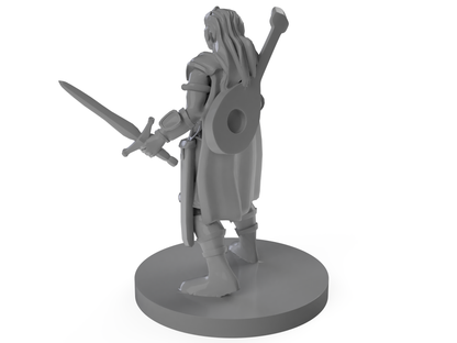 Half Elf Female Bard Paladin Tabletop DND Gaming Miniature