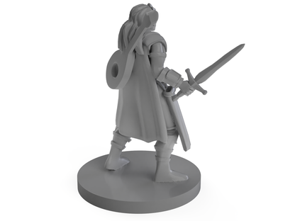 Half Elf Female Bard Paladin Tabletop DND Gaming Miniature