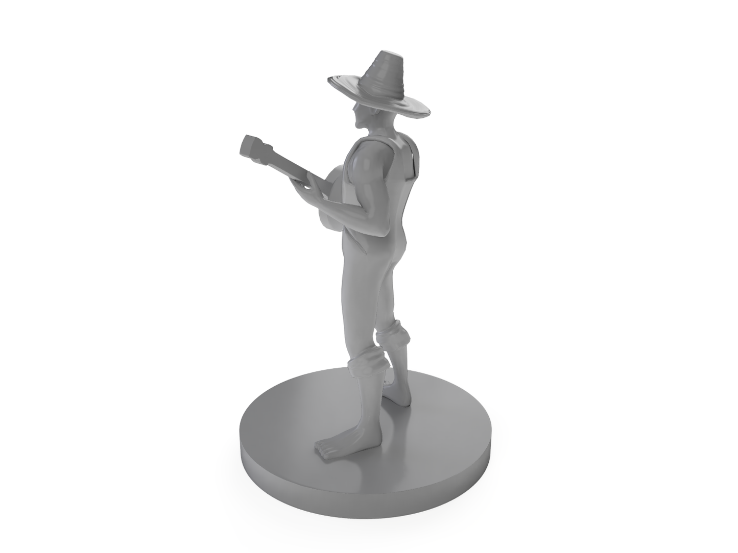 Hillbilly Human Male Bard Tabletop DND Gaming Miniature