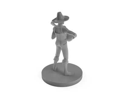 Hillbilly Human Male Bard Tabletop DND Gaming Miniature