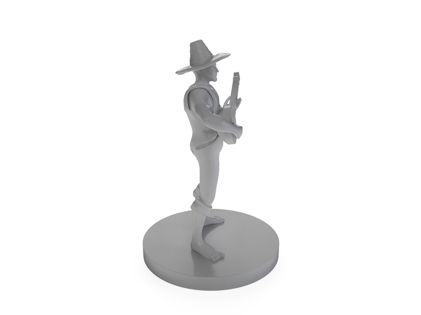 Hillbilly Human Male Bard Tabletop DND Gaming Miniature