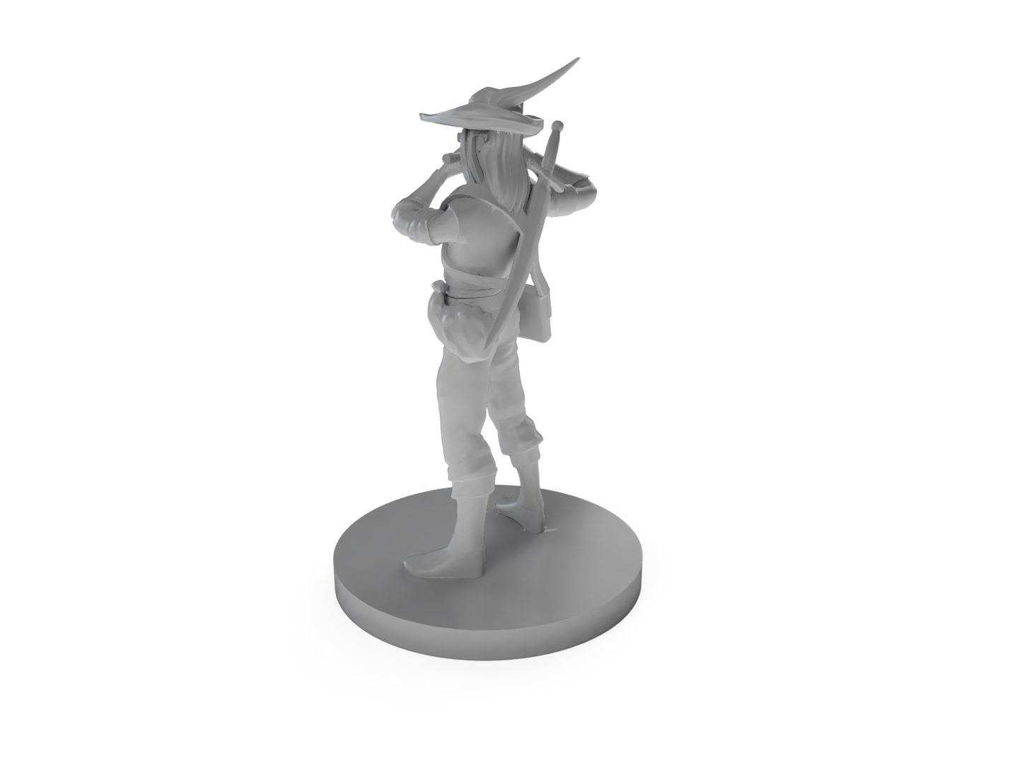 Human Male Bard With a Flute Tabletop DND Gaming Miniature