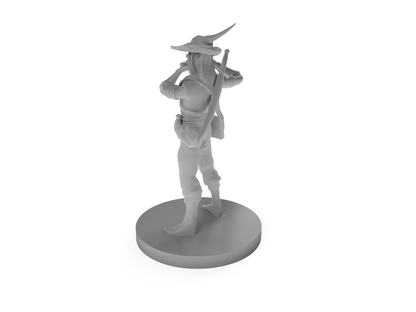 Human Male Bard With a Flute Tabletop DND Gaming Miniature