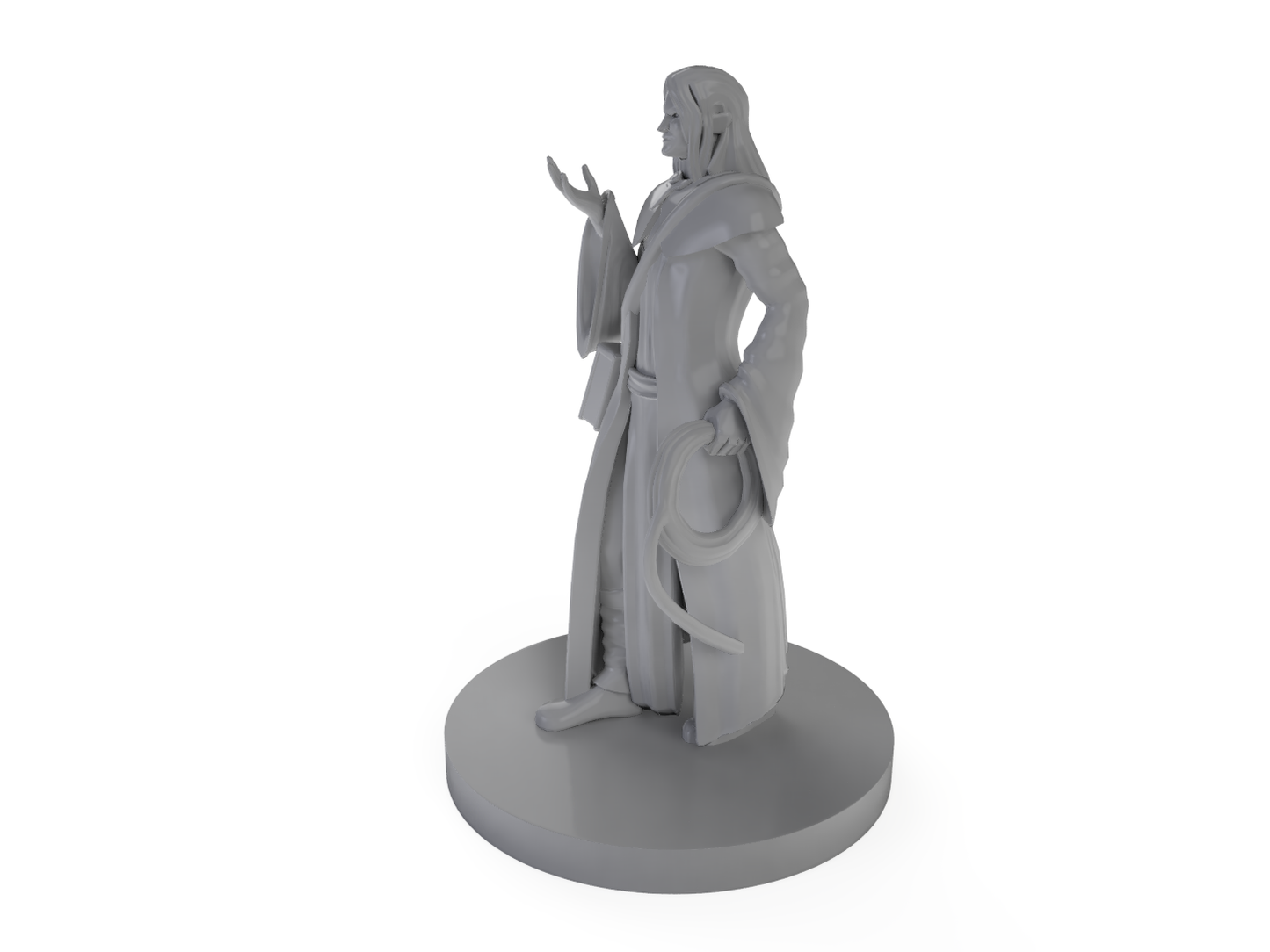 Human Magic Cleric With Whip Tabletop DND Gaming Miniature