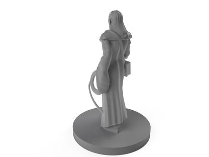 Human Magic Cleric With Whip Tabletop DND Gaming Miniature