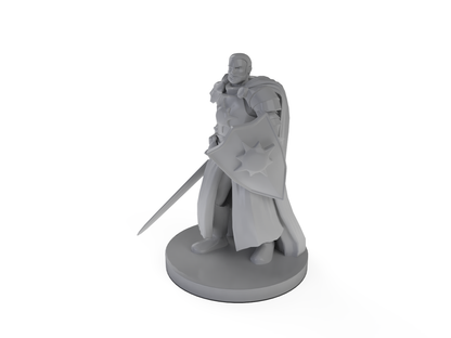 Human Male Light Cleric with sword and Shield Tabletop DND Gaming Miniature