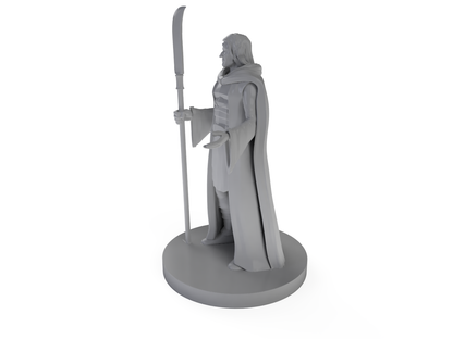 Human Male Magic Cleric With Glaive Tabletop DND Gaming Miniature