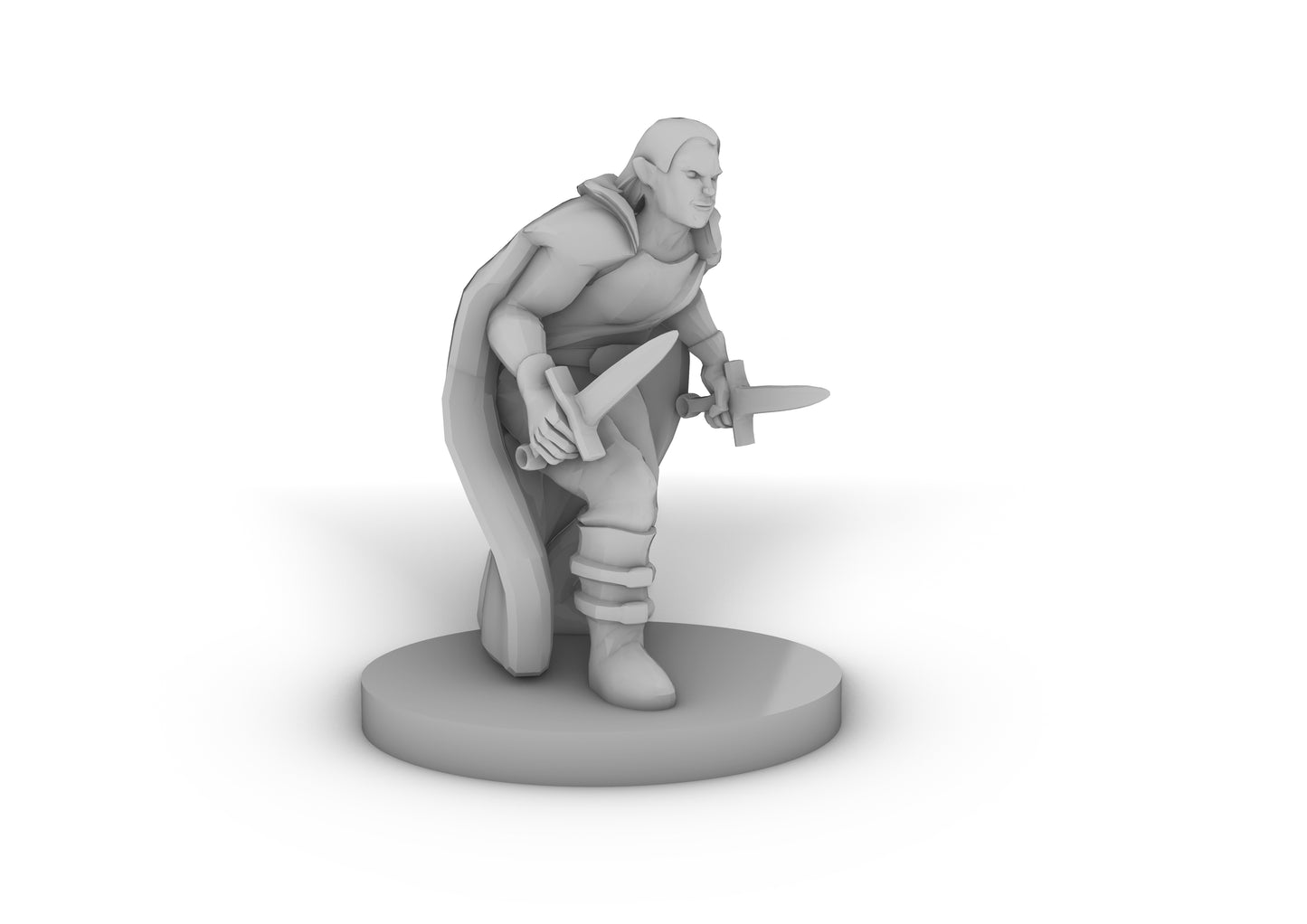 Half Elf Male Rogue Tabletop DND Gaming Miniature