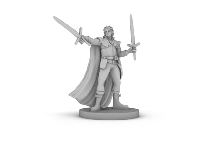 Half Elf Two Weapon Fighter Tabletop DND Gaming Miniature