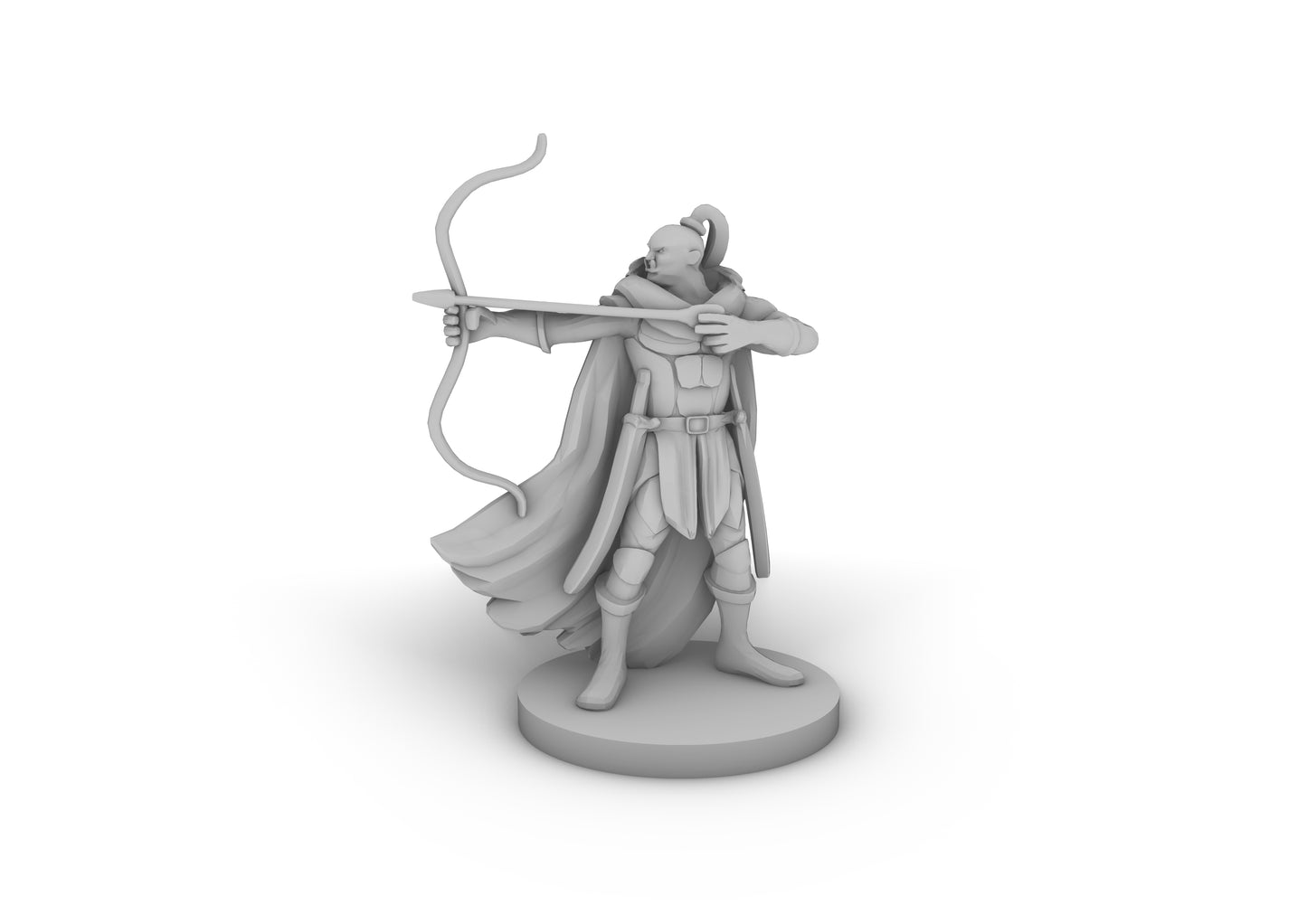 Half Orc Archer Tabletop DND Gaming Miniature