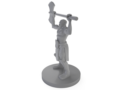 Half Orc Barbarian Raging Tabletop DND Gaming Miniature