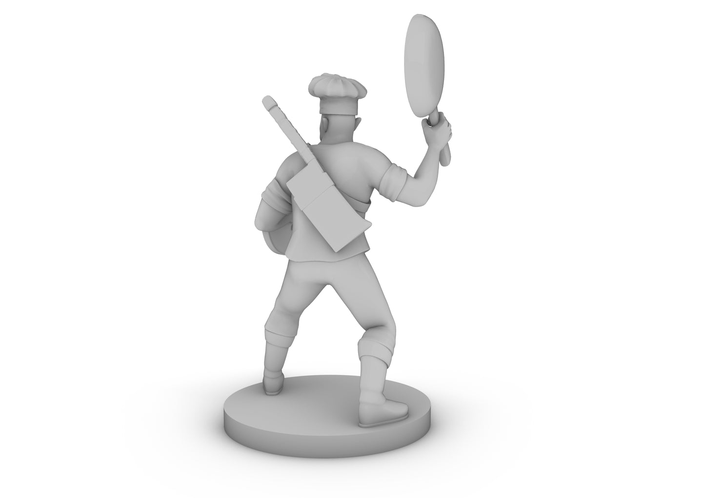 Half Orc Chef Fighter Tabletop DND Gaming Miniature