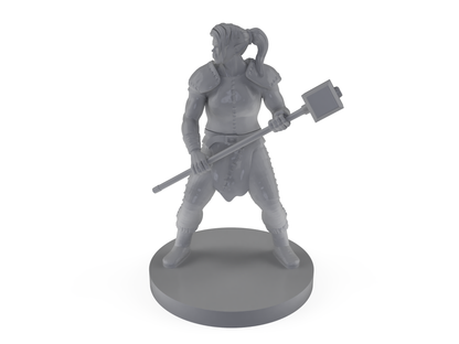 Half Orc Female Barbarian 2 Tabletop DND Gaming Miniature