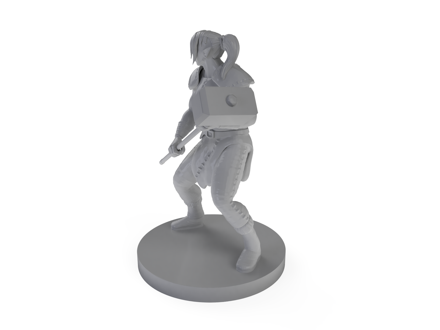 Half Orc Female Barbarian 2 Tabletop DND Gaming Miniature