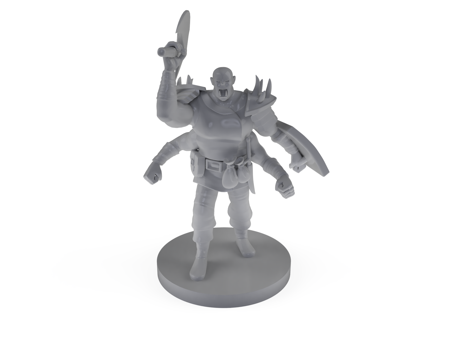 Half Orc Four Armed Barbarian Tabletop DND Gaming Miniature