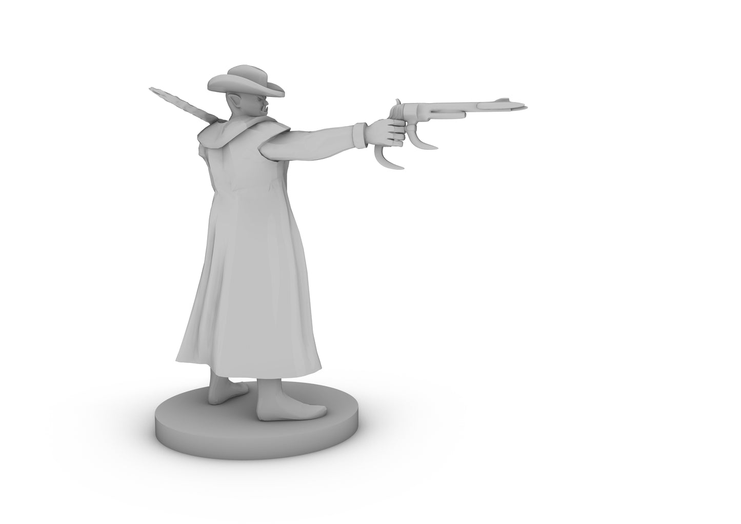 Half Orc Gunslinger Male Tabletop DND Gaming Miniature