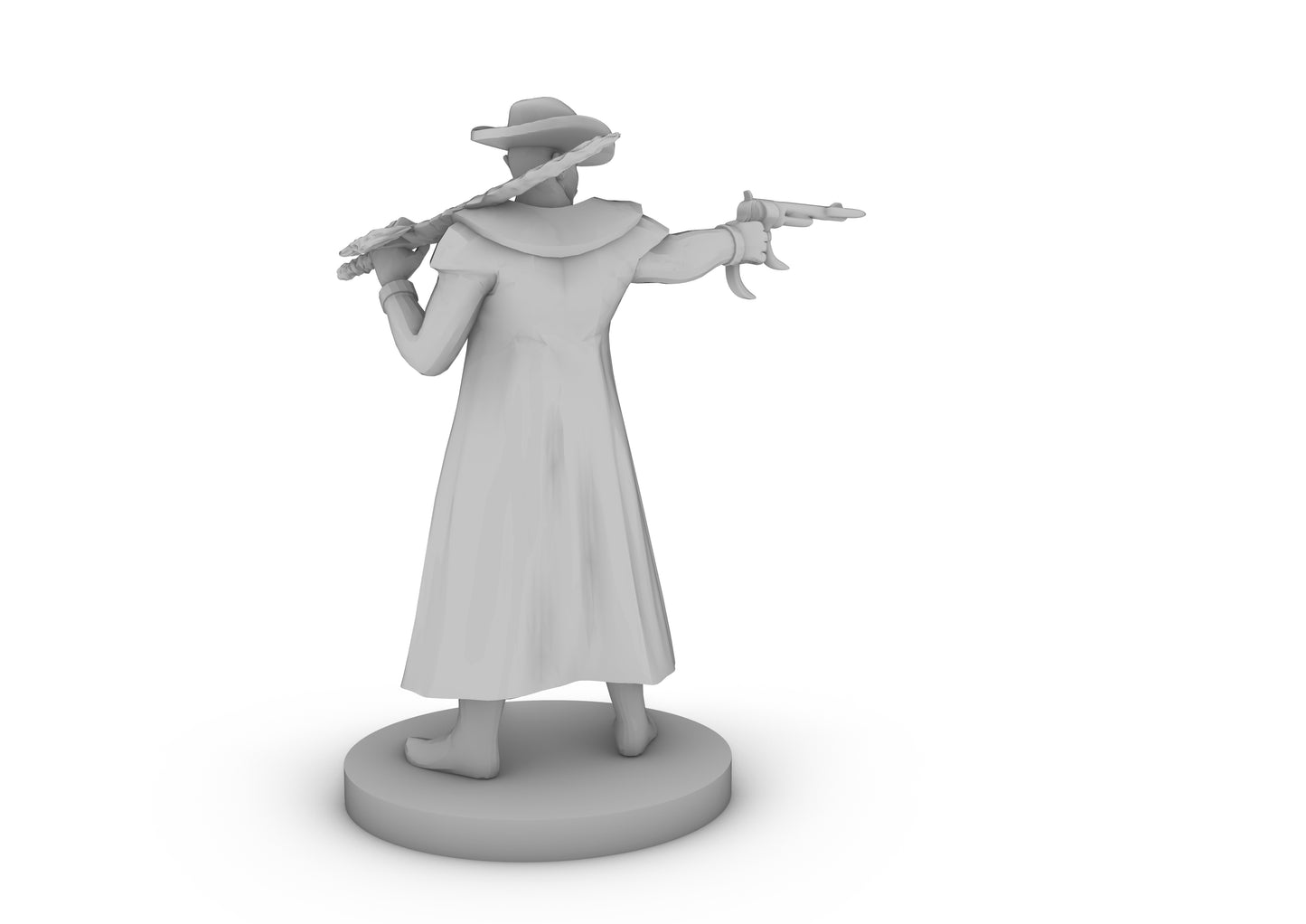 Half Orc Gunslinger Male Tabletop DND Gaming Miniature