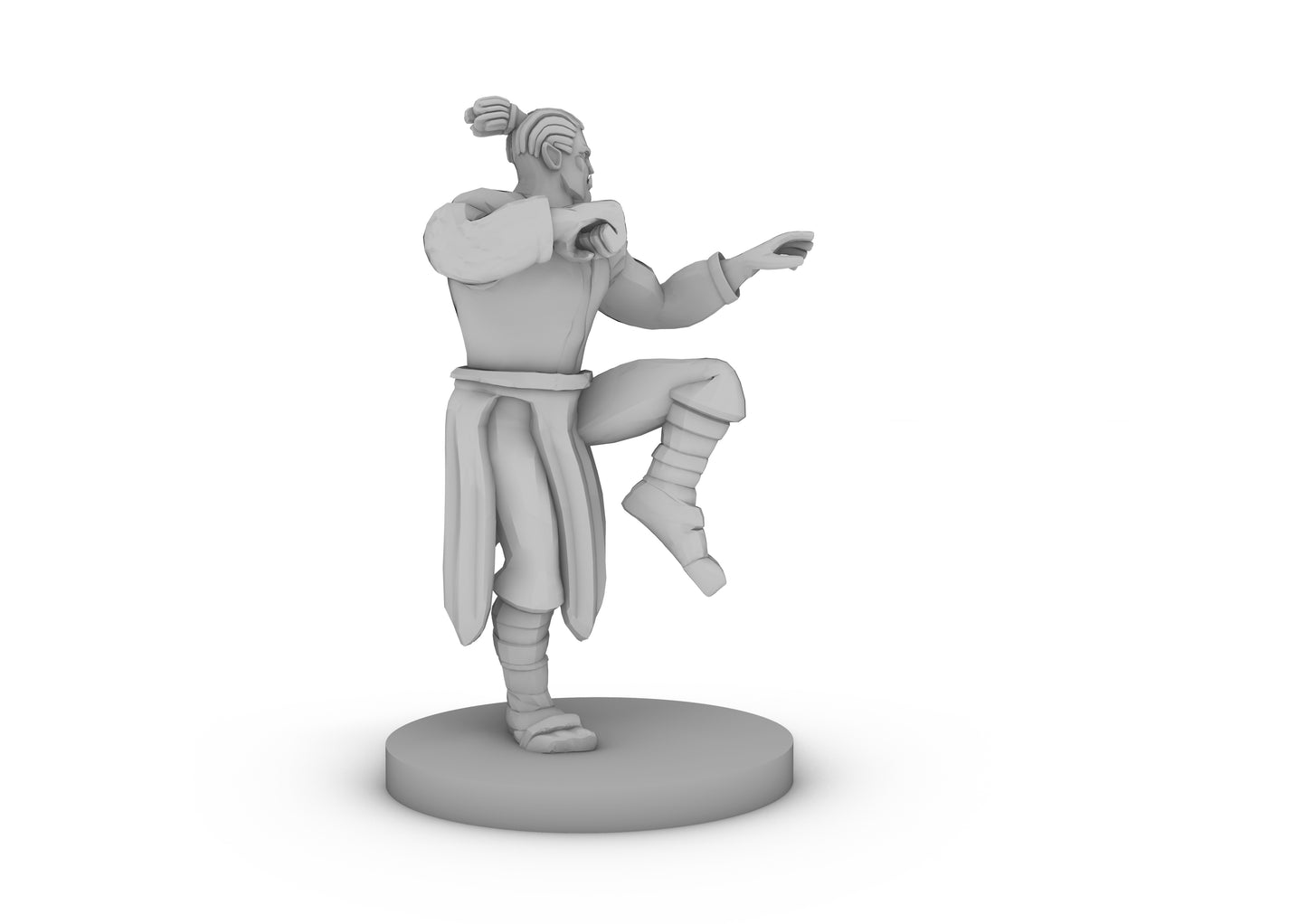 Half Orc Male Monk Tabletop DND Gaming Miniature