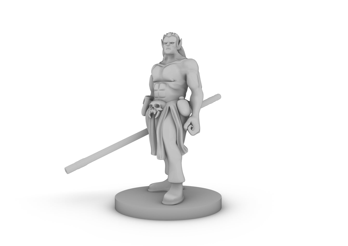 Half Orc Male Monk 2 Tabletop DND Gaming Miniature