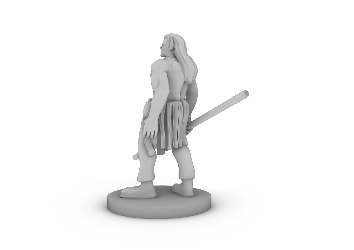 Half Orc Male Monk 2 Tabletop DND Gaming Miniature