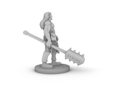 Half ORc Male Monk With Kanabo Tabletop DND Gaming Miniature