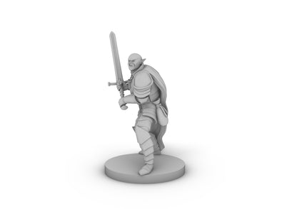 Half Orc Paladin Tabletop DND Gaming Miniature