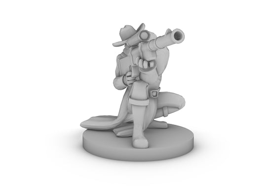 Half Orc Rifleman Gunslinger Tabletop DND Gaming Miniature