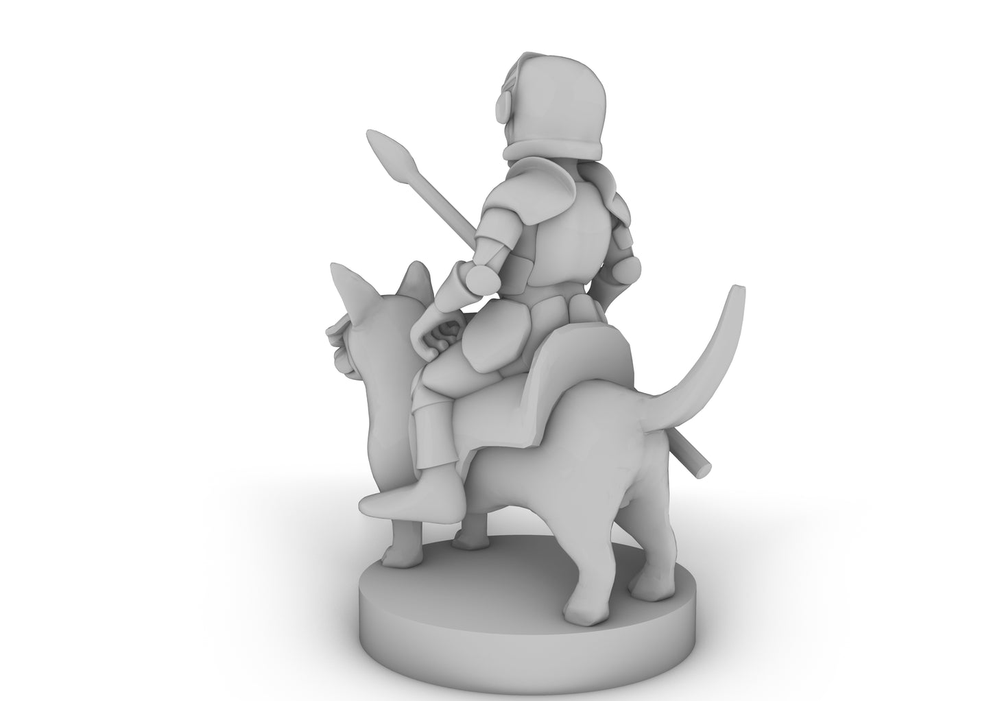 Halfling Cavalier With Corgi And Sunglasses Tabletop DND Gaming Miniature