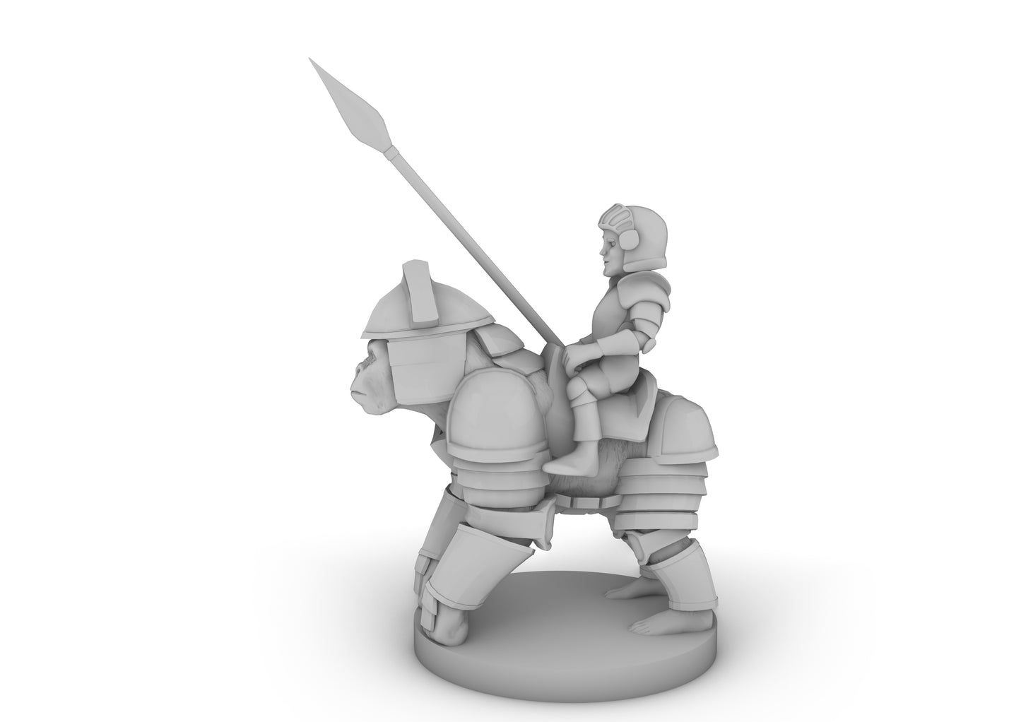 Halfling Cavalier With Gorilla Tabletop DND Gaming Miniature