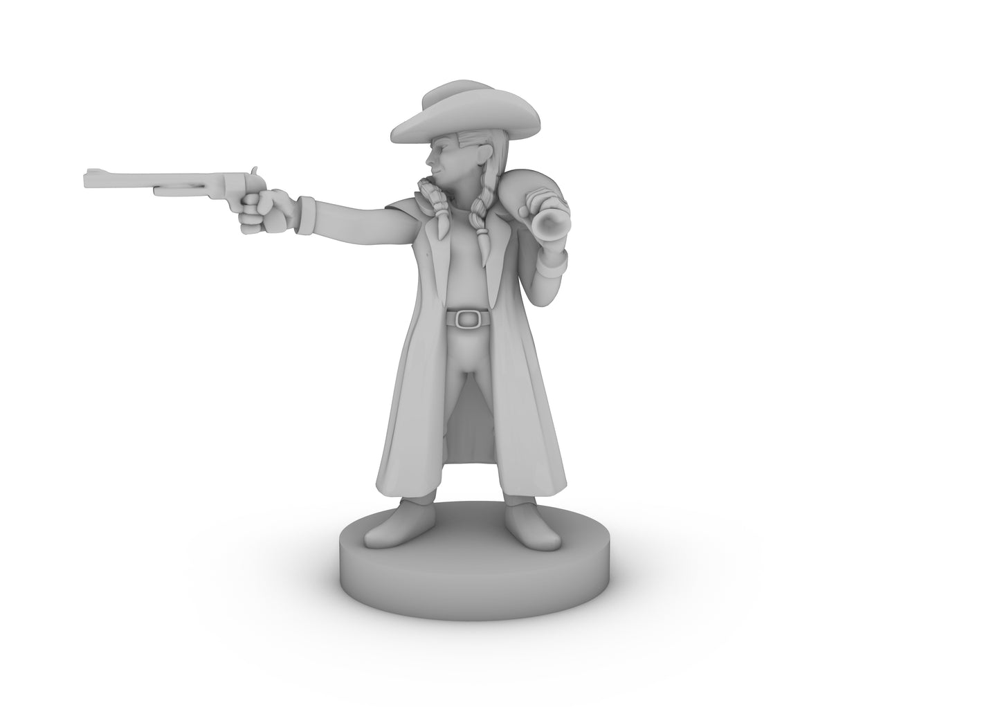 Halfling Female Gunslinger Tabletop DND Gaming Miniature