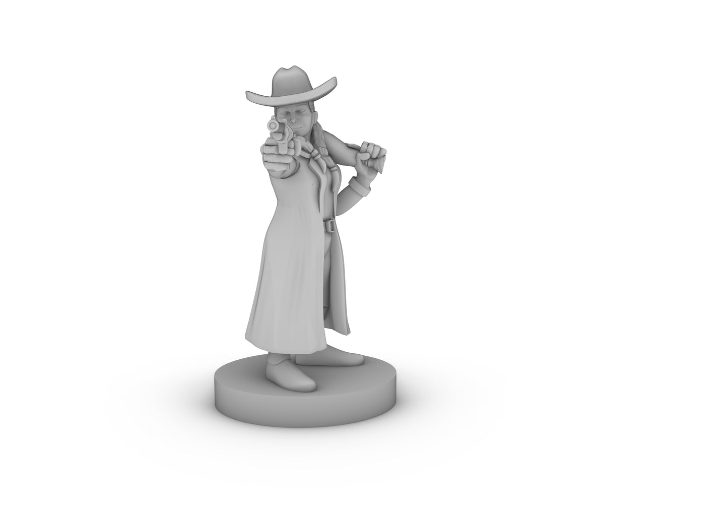 Halfling Female Gunslinger Tabletop DND Gaming Miniature