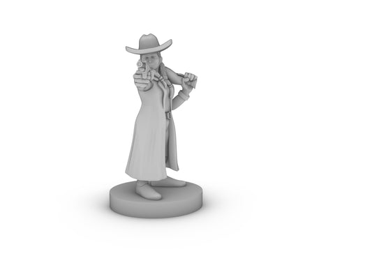 Halfling Female Gunslinger Tabletop DND Gaming Miniature