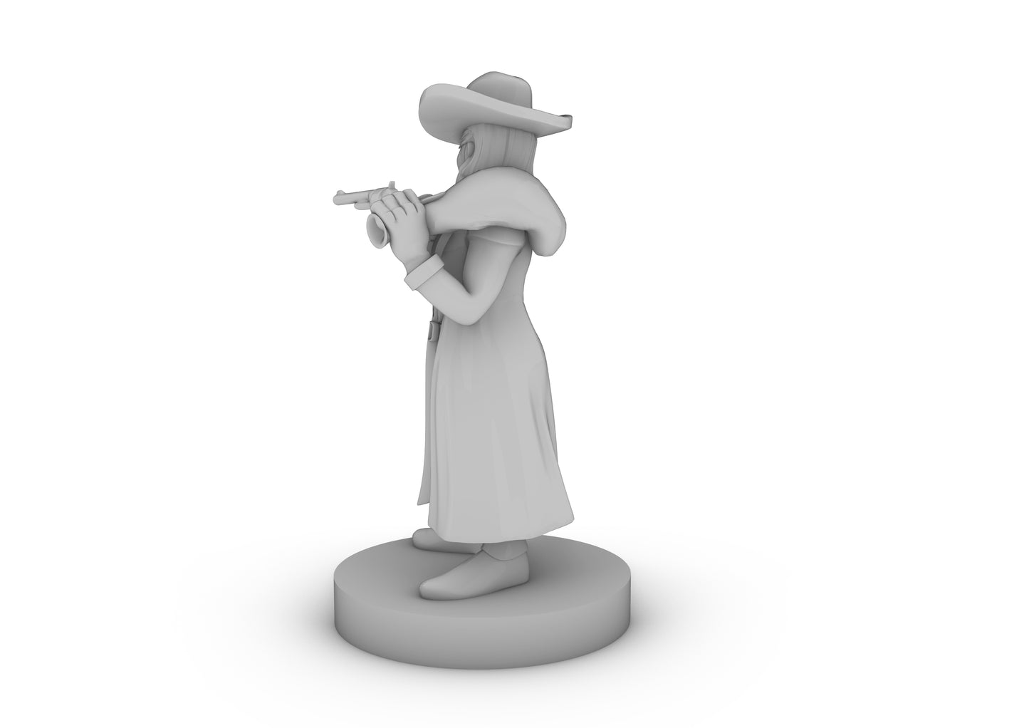 Halfling Female Gunslinger Tabletop DND Gaming Miniature