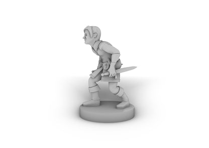 Halfling Male Rogue Tabletop DND Gaming Miniature