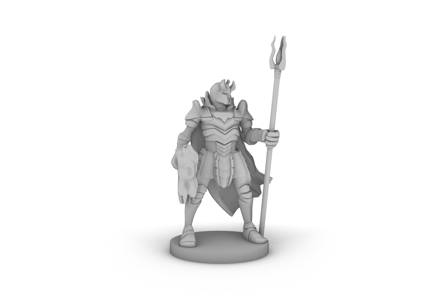 Heavy Fighter Hammer and Staff Tabletop DND Gaming Miniature