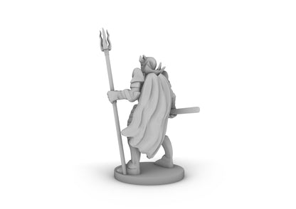 Heavy Fighter Hammer and Staff Tabletop DND Gaming Miniature