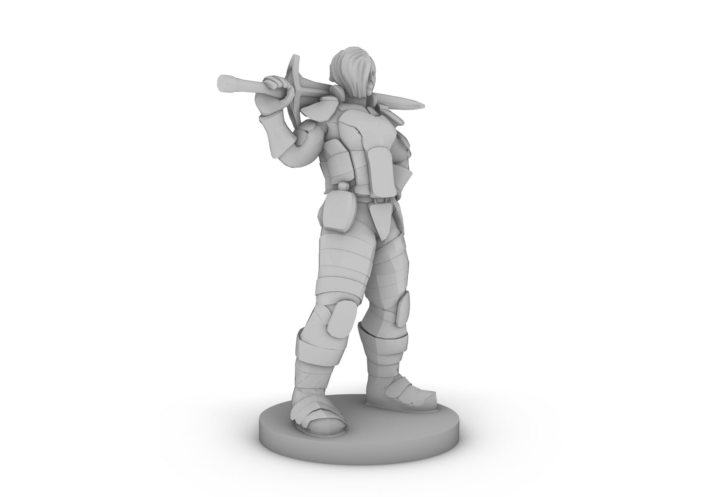 Lady Heavy Fighter Tabletop DND Gaming Miniature