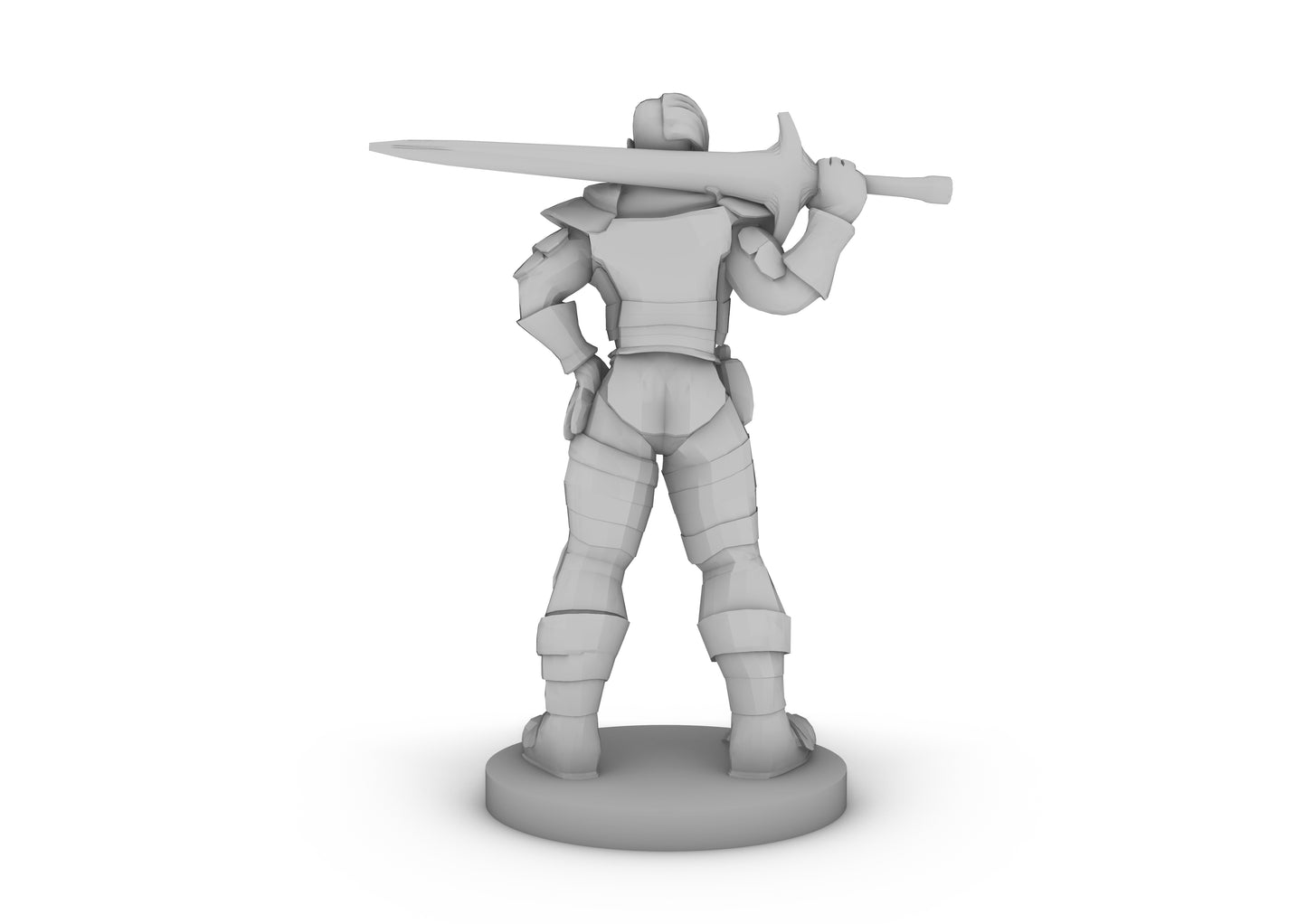 Lady Heavy Fighter Tabletop DND Gaming Miniature