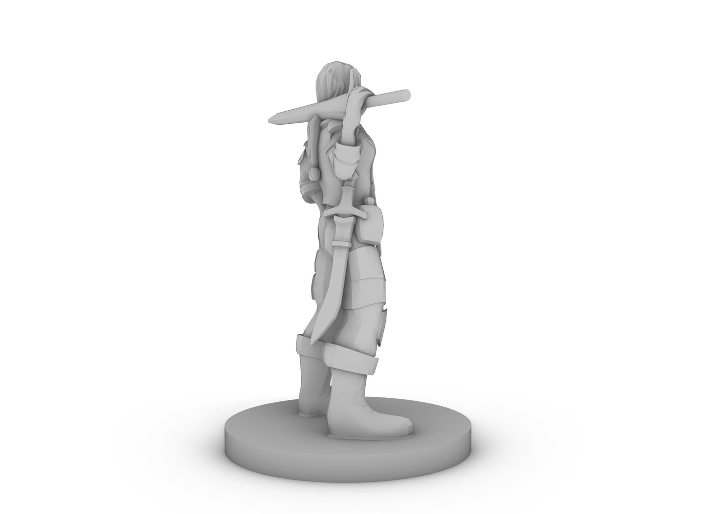 Heavy Weapon Lady Fighter Tabletop DND Gaming Miniature