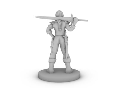 Heavy Weapon Lady Fighter Tabletop DND Gaming Miniature