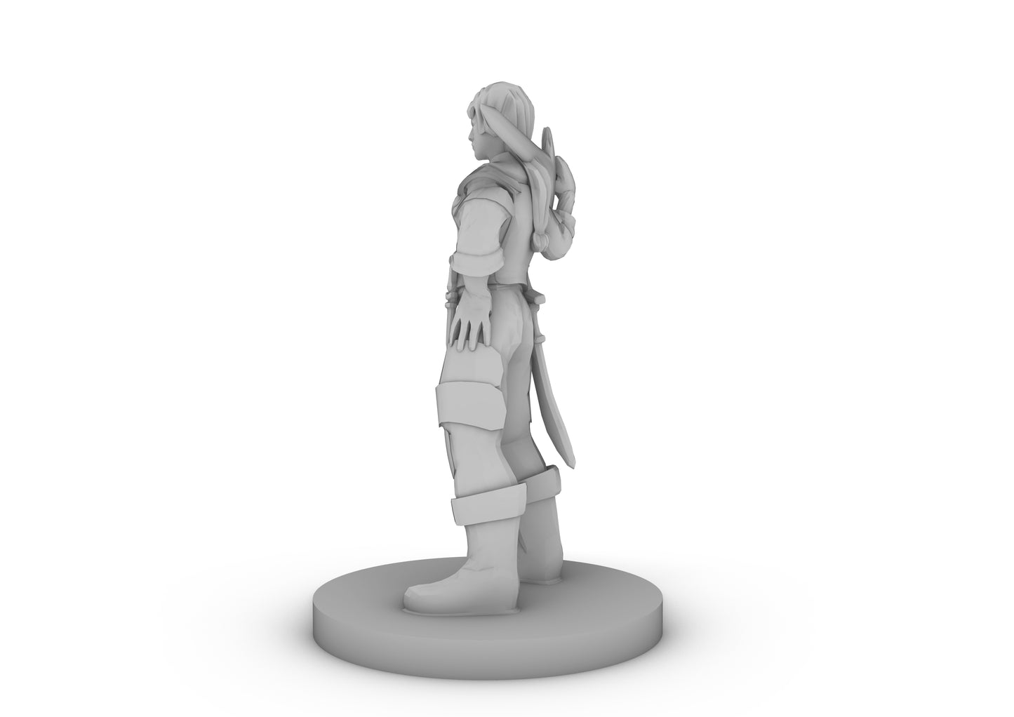 Heavy Weapon Lady Fighter Tabletop DND Gaming Miniature