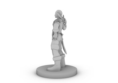 Heavy Weapon Lady Fighter Bald Tabletop DND Gaming Miniature