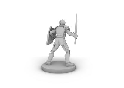 Helmed Male Paladin Tabletop DND Gaming Miniature