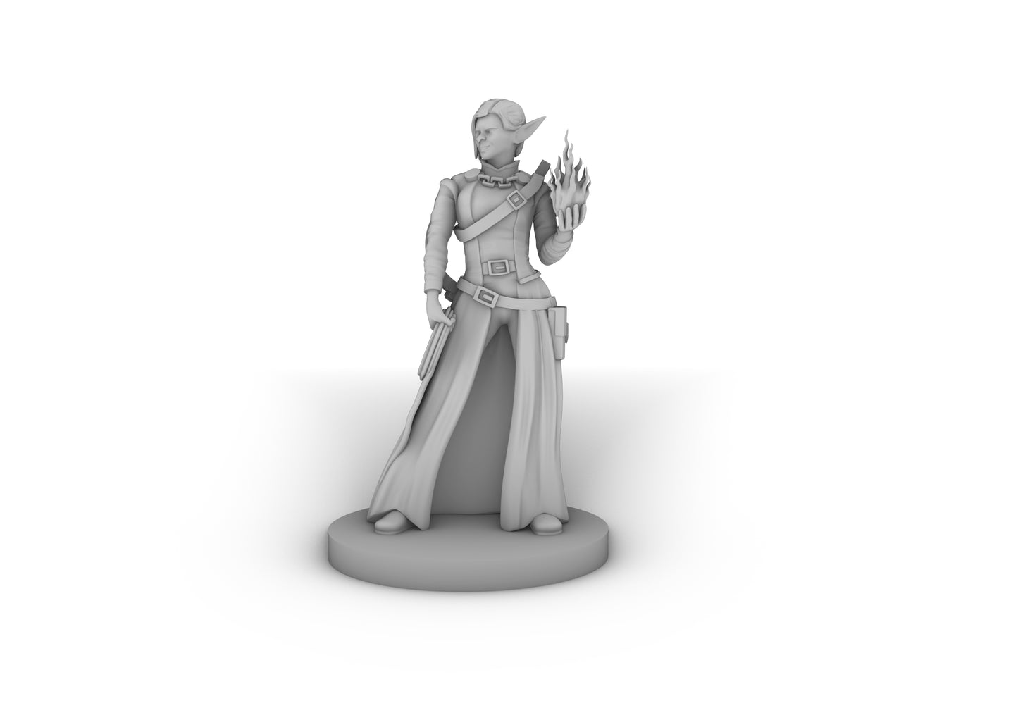 Hobgoblin Female Sorceress with Bear Trap and Whip Tabletop DND Gaming Miniature