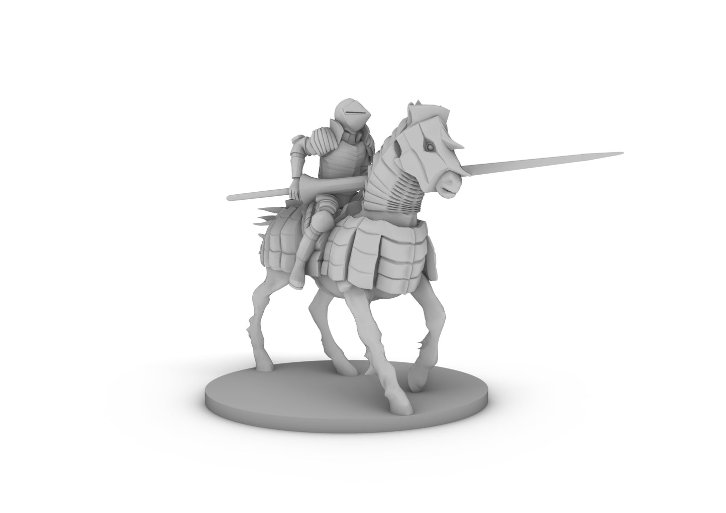 Human Cavalier 3 Jousting Tabletop DND Gaming Miniature