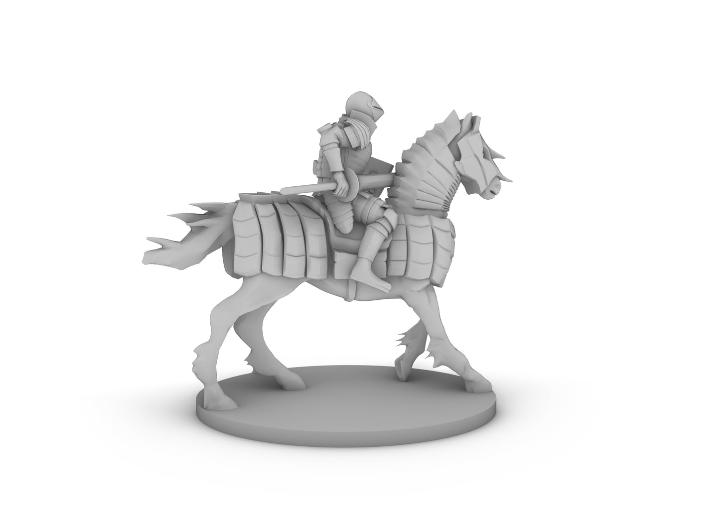 Human Cavalier 3 Jousting Tabletop DND Gaming Miniature