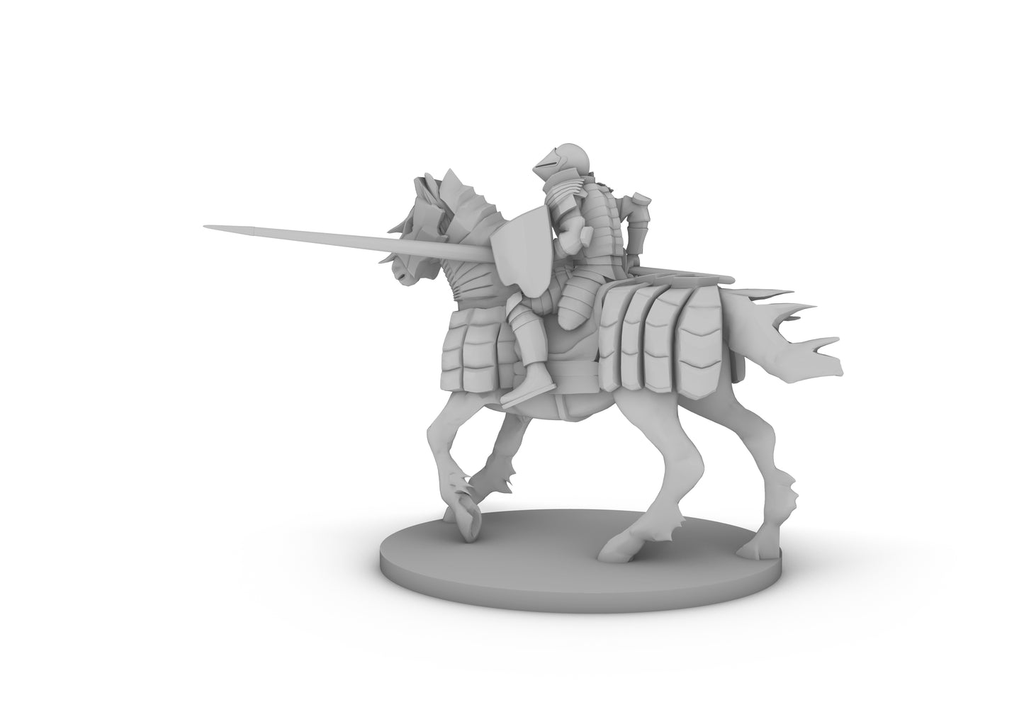 Human Cavalier 3 Jousting Tabletop DND Gaming Miniature