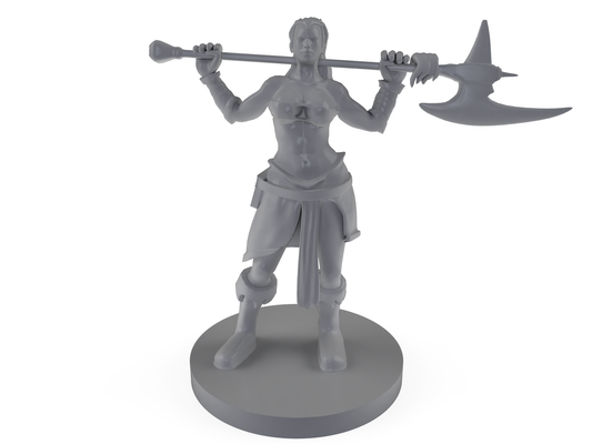 Human Female Barbarian 2 Tabletop DND Gaming Miniature