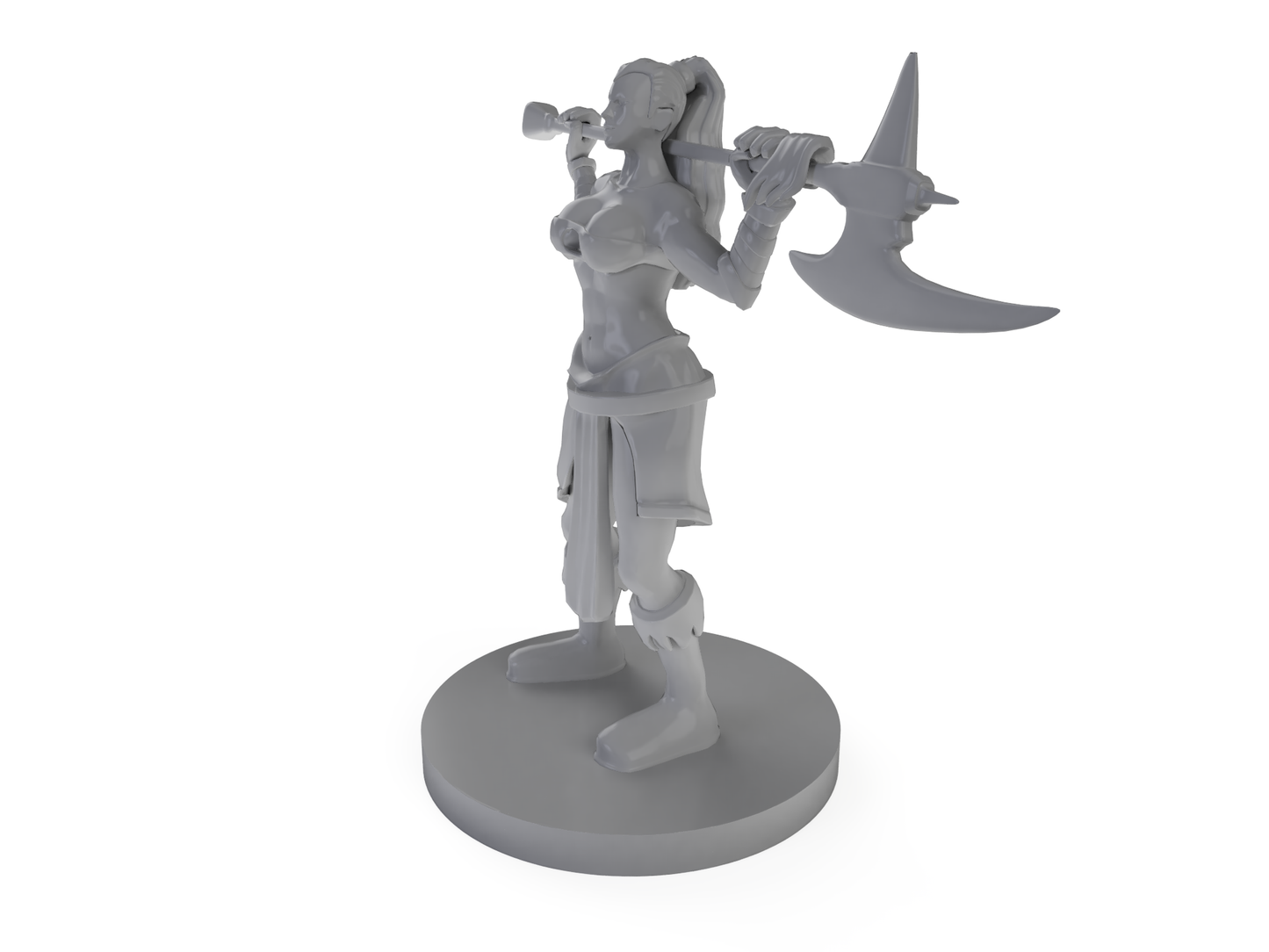 Human Female Barbarian 2 Tabletop DND Gaming Miniature